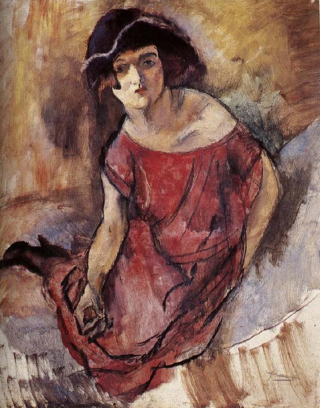 Jules Pascin The beautiful girl from England oil painting image